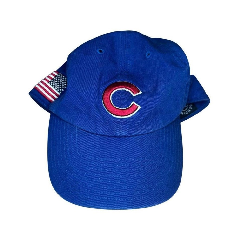 47 Brand Chicago Cubs Baseball Cap Royal Blue OSFA American Flag Patch